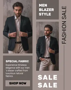 FASHION MEN BLAZER STYLE PROMOTION