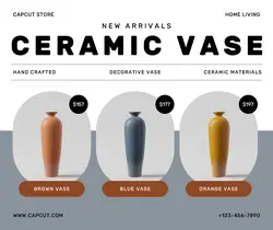 Ceramic Vase Product Display Facebook Post