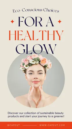 Beige Minimal Eco-Friendly Skincare Promo Story
