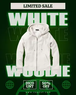 White Hoodie Promotion Instagram Post