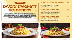 Food Spaghetti Menu Twitter Post With Two Picture