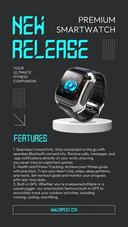 Electronic Smart Watch Product Display