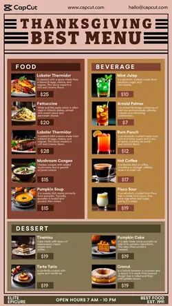 Thanksgiving Menu Instagram Story