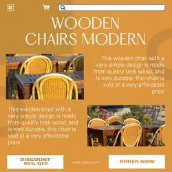 Wooden Chairs Sales Promotion Story