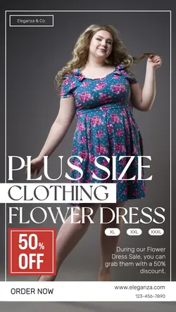 Plus Size Clothing Promotion Instagram Story