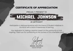 Black Luxury Elegant Certificate (A4 Landscape)