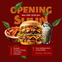 Grand Opening Feed Social Media Template