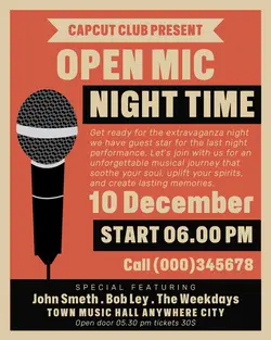 entertaiment open mic night introduction