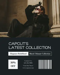 Fashion Black Themed Promo IG Template