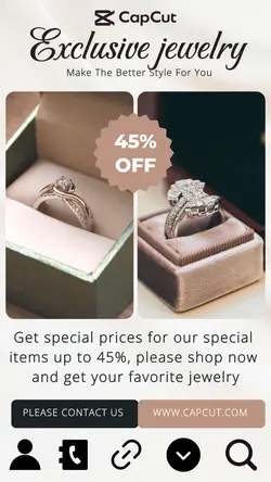 Fashion Special Jewelry Discount Up To 45% Display Instagram Stories 
