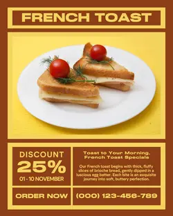 french toast promotion instagram post