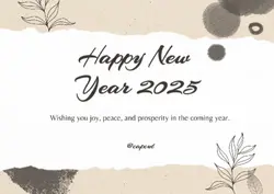 Non-Marketing Personal Sharing Happy New Year Card