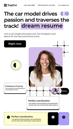 Car Car model CV display Simple