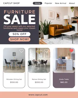 Furniture Sale Product Promotion Poster