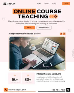 Education Online course Product display Minimalist