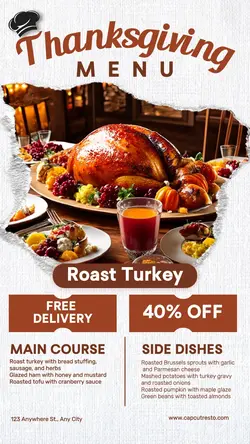 Thanksgiving Menu Promotion