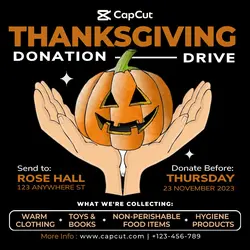 Thanksgiving Donation Drive Instagram Post