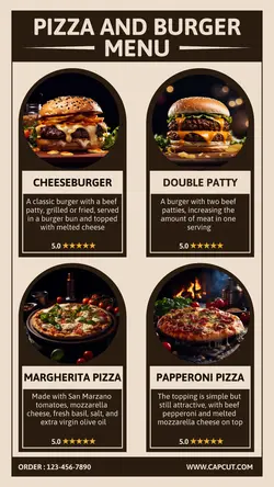 Pizza and Burger Template Promotions Instagram Story