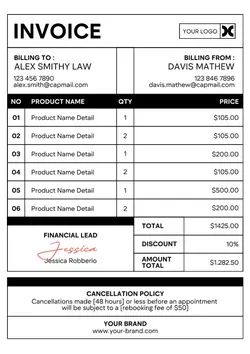 Modern Business Invoice Invoice Design