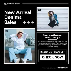 Fashion Denim Sales Instagram Post