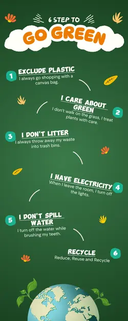 Non-Marketing Go Green Infograph