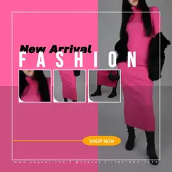 Black and Pink Minimalist New Arrival Fashion Instagram Post