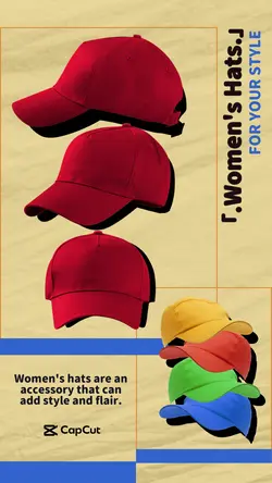 WOMEN'S HATS INSTAGRAM PRODUCT DISPLAY YELLOW