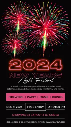 New Years Night Festival Invitation
