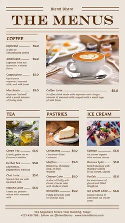 Bistro Food Menu Instagram Story