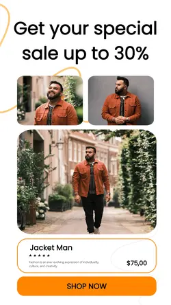 Simple orange Special sale fashion Instagram story