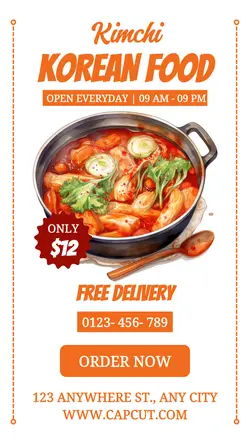 Kimchi Korean Food Promotion Instagram Story