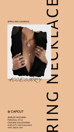 Jewelry accessories campaign promotion Weak marketing necklace ring simple style