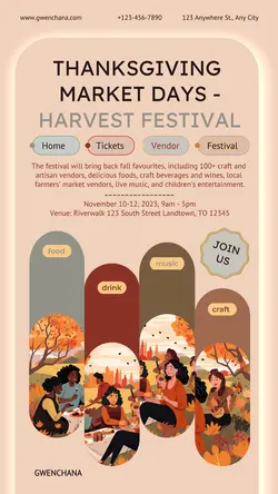 Thanksgiving Festival Promotion Tiktok