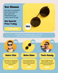 Fashion Sun Glasses Display