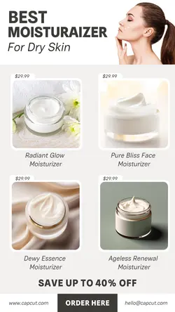 Beauty Moisturizer Product Display Instagram Story