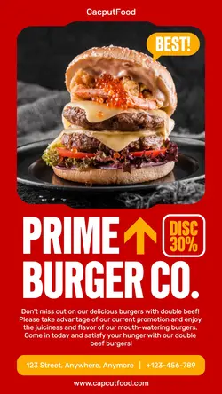 Prime Burger Discount TikTok Post