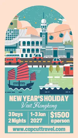 New Year's Holiday Visit Hongkong Instagram Story
