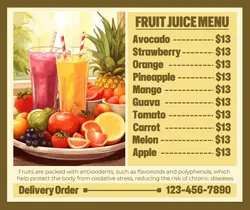 Food Fruit Juice Menu Facebook