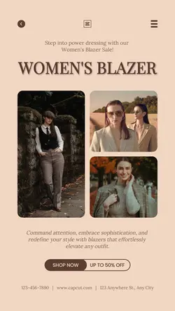 Women Blazer Sale - Instagram Story