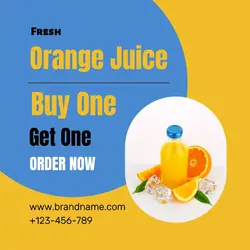 orange juice sale instagram post