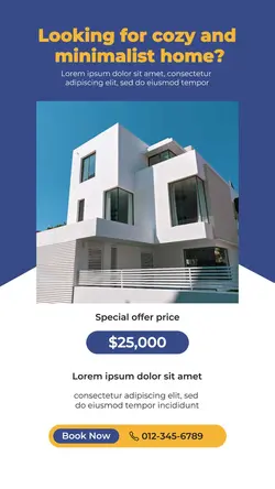 Minimalist cozy property real estate instagram story