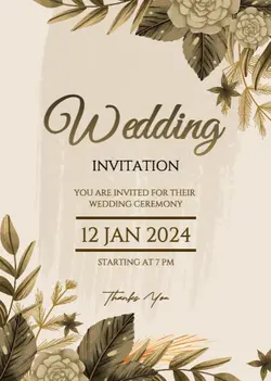 Invitation Wedding water color