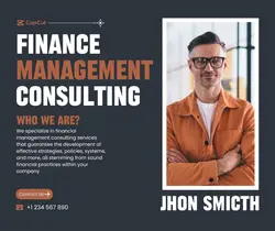 Finance Consulting Business Card Facebook Post