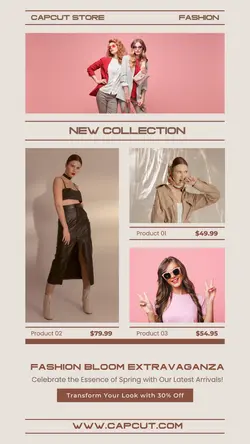 2024 Spring Fashion Pink Minimalist Promotion