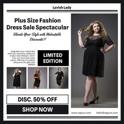 Fashion Plush Size Sales Promotion Instagram Post