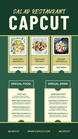 food and Beverage sales promotion instagram story green hold