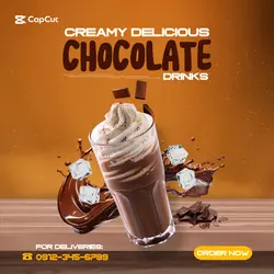 CREAMY CHOCOLATE DRINKS FOOD ADS- SOCIAL MEDIA
