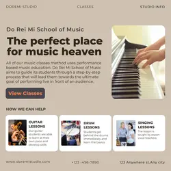 education music service instagram post