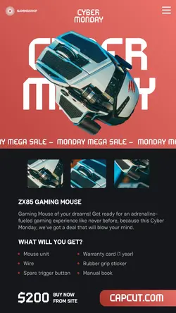 Cyber Monday Gaming Equipment Sale Promotion