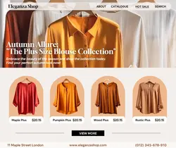 Fashion Autumn Plus Size Blouse Sale Facebook Post